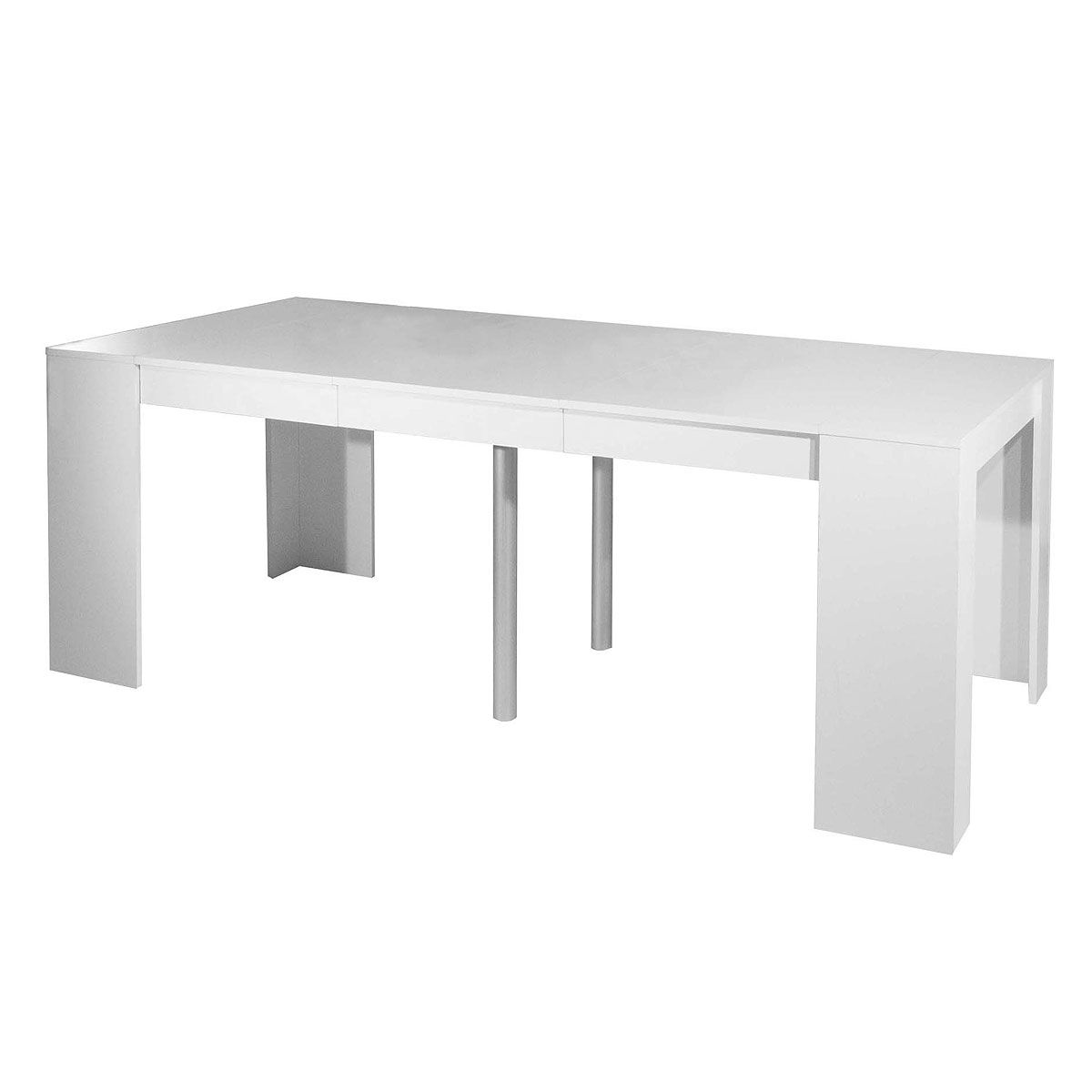 Table console extensible SOBRIO Blanc