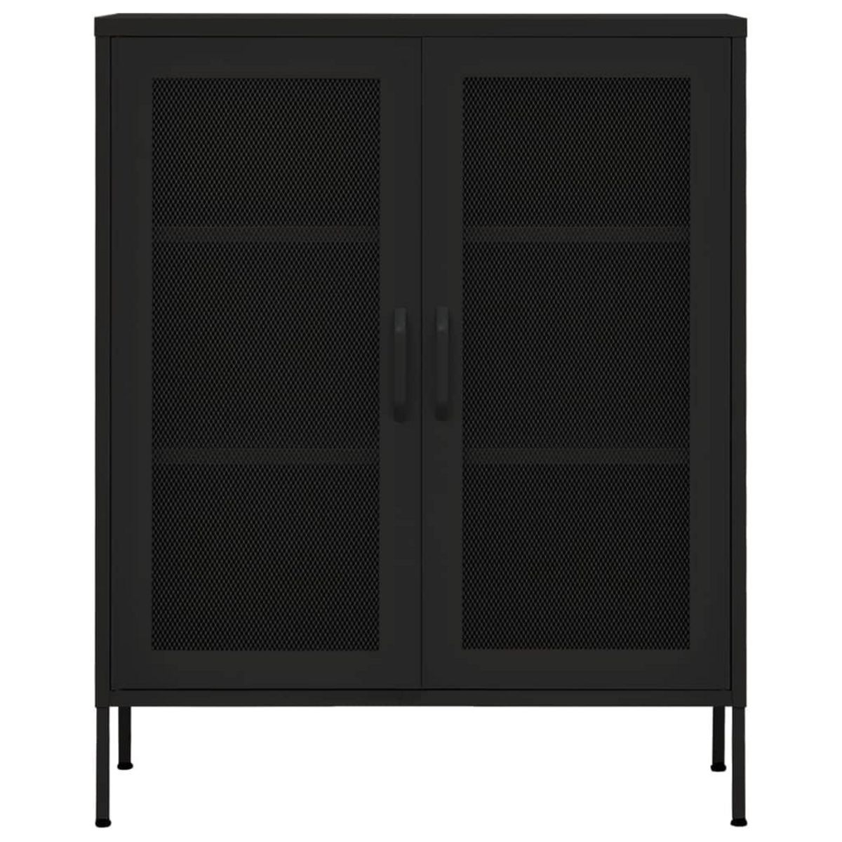 VIDAXL Armoire de rangement Noir 80x35x101,5 cm Acier