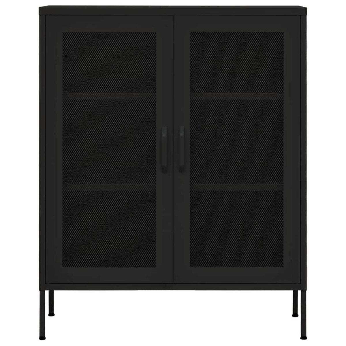 VIDAXL Armoire de rangement Noir 80x35x101,5 cm Acier