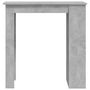 Voir la diapositive 5 : VIDAXL Table de bar a etagere de rangement Gris beton 102x50x103,5 cm