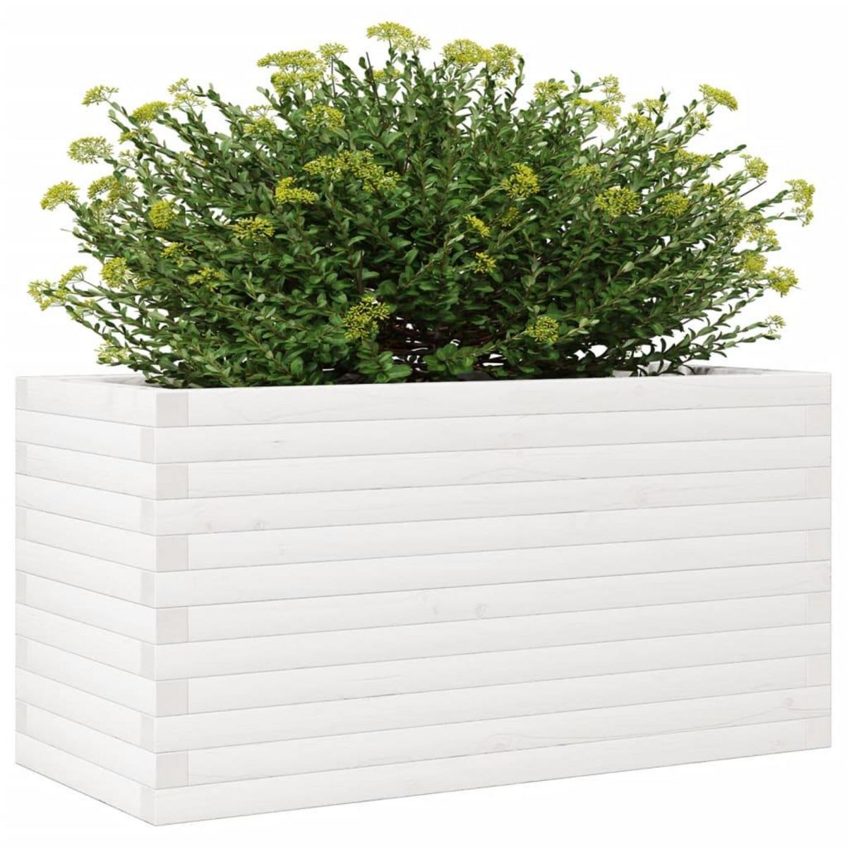 VIDAXL Jardiniere blanc 90x40x46 cm bois de pin massif