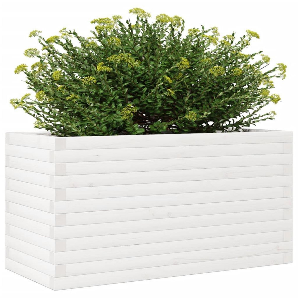 VIDAXL Jardiniere blanc 90x40x46 cm bois de pin massif