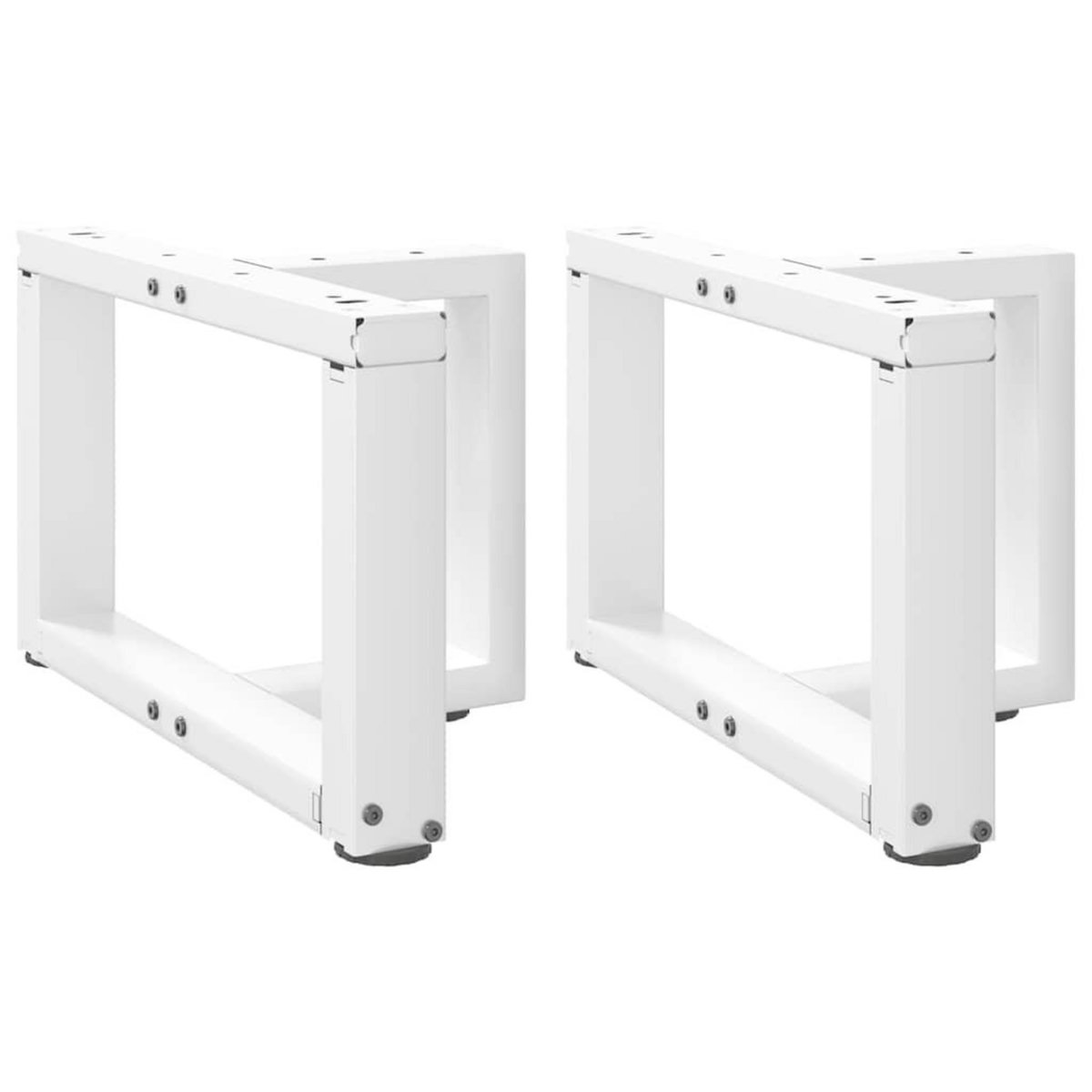 VIDAXL Pieds de table basse en forme de T 2 pcs blanc 40x25x(30-31) cm