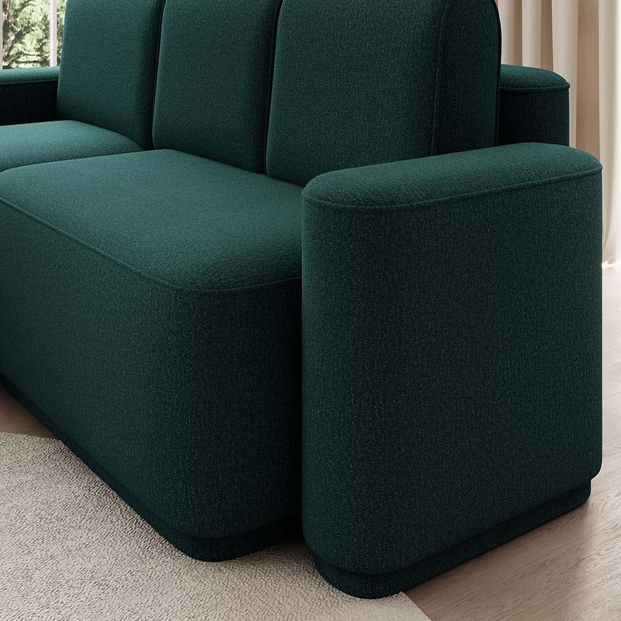 Voir la diapositive 4 : BEST MOBILIER Sam - canapé d'angle gauche 4 places convertible avec coffre en tissu