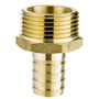 Voir la diapositive 2 : Ribiland Raccord laiton droit cannelé Ø 19 mm.