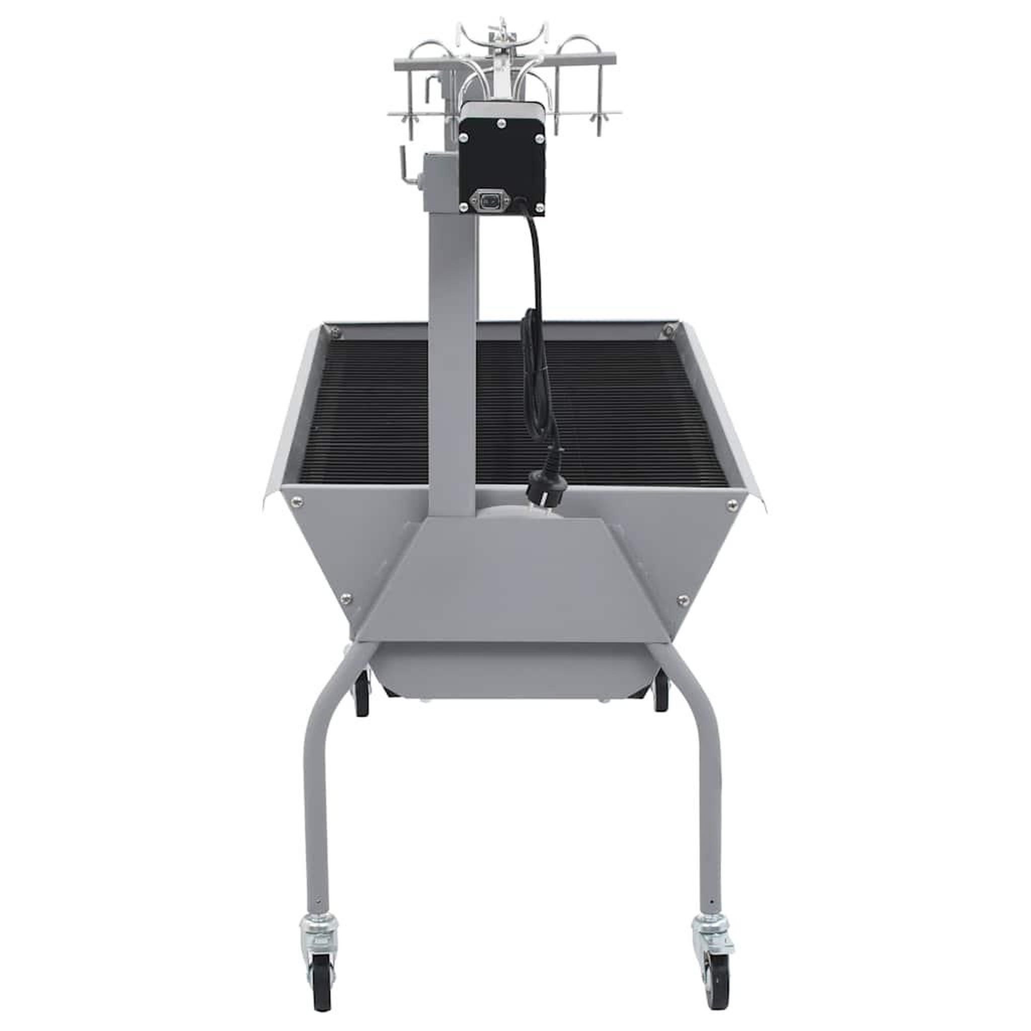 Voir la diapositive 3 : VIDAXL Rotissoire pour barbecue electrique acier inoxydable