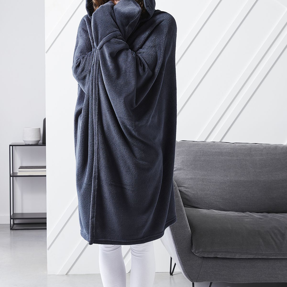 TODAY Plaid TV à capuche doux et moelleux en polyester 