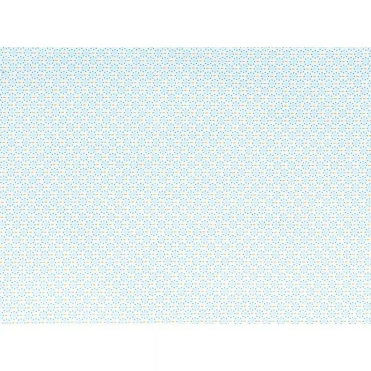  Coupon de tissu 55 x 45 cm - Ronds bleu clair à pointillés bleus