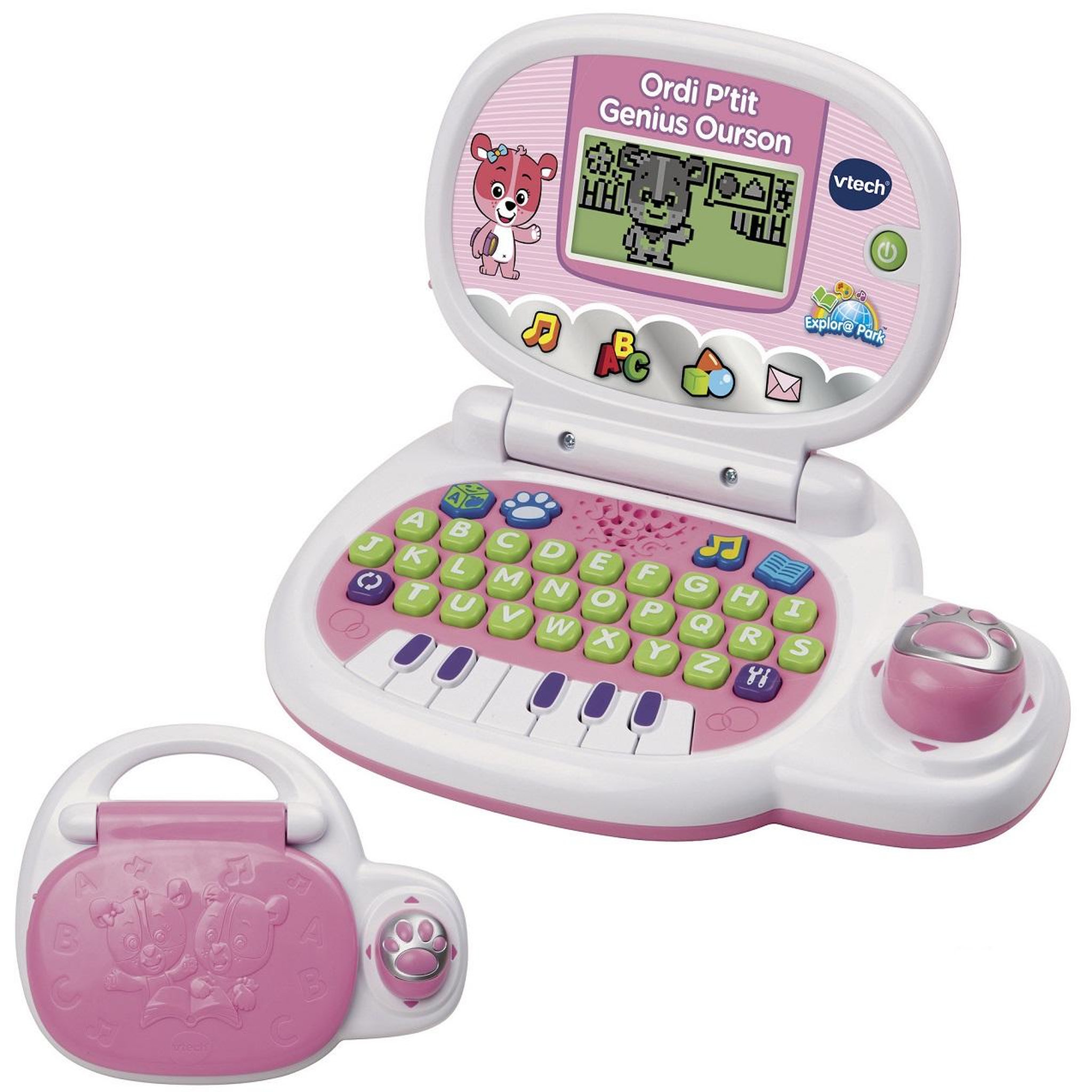 VTECH Ordi P'tit Genius ourson rose