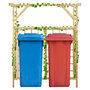 Voir la diapositive 1 : VIDAXL Pergola de jardin pour poubelles doubles Bois de pin impregne