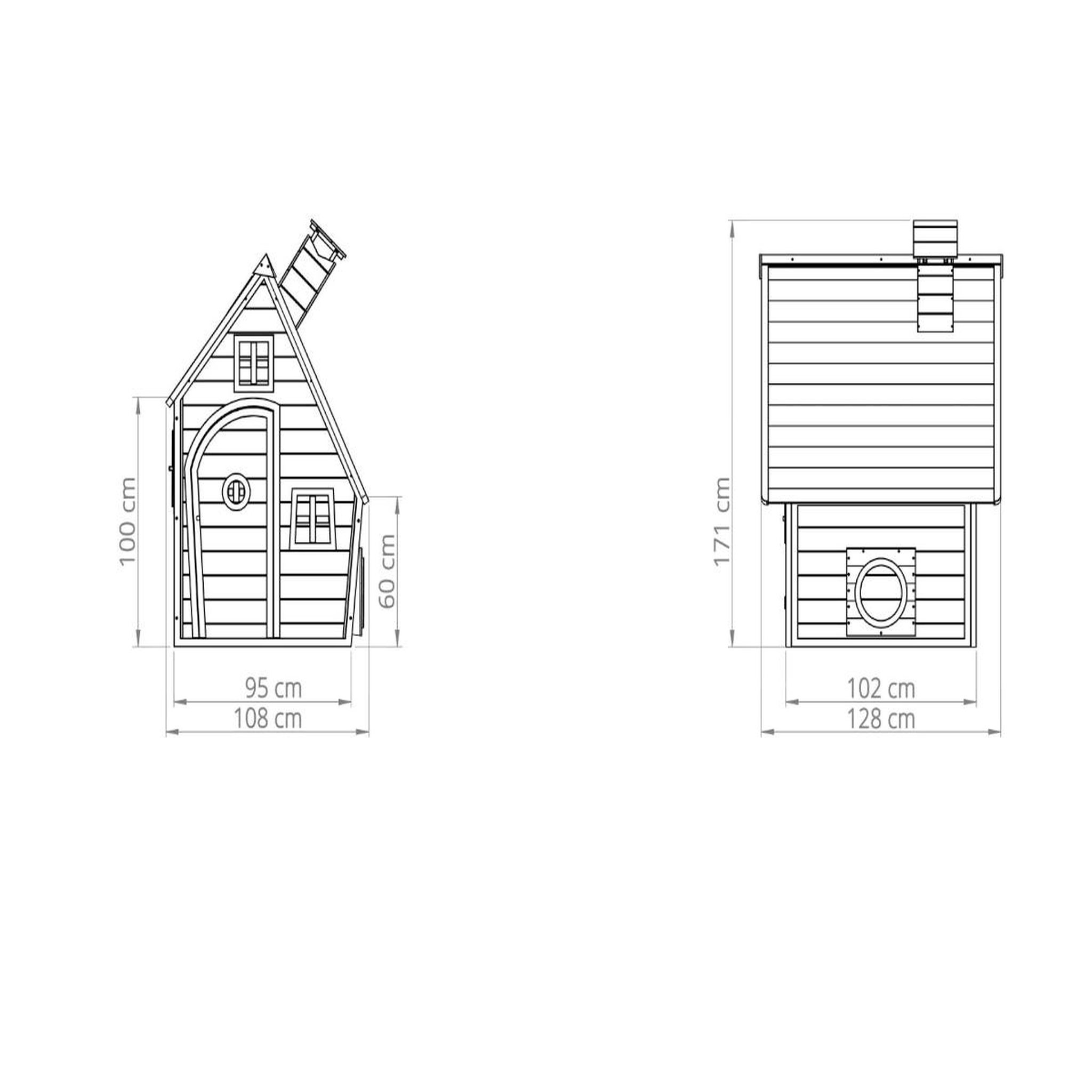 Voir la diapositive 4 : EXIT TOYS Maisonnette en bois pour enfants Fantasia 100 Naturel - Exit Toys
