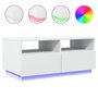 Voir la diapositive 2 : VIDAXL Table basse avec lumières LED blanc 90x49x40 cm