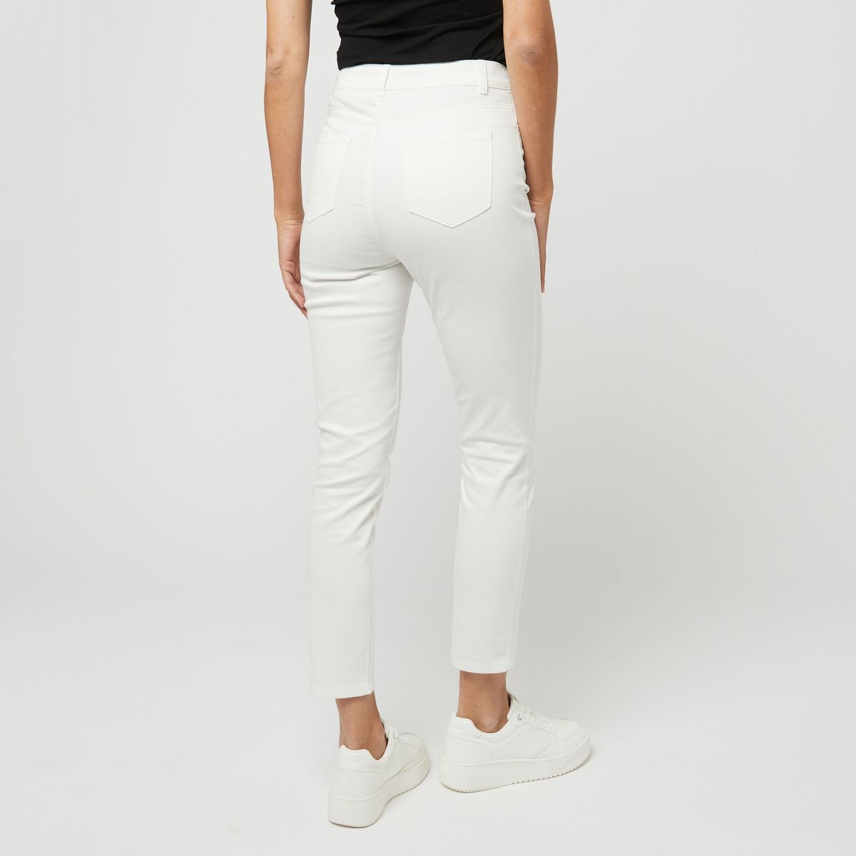 INEXTENSO Jean slim blanc femme