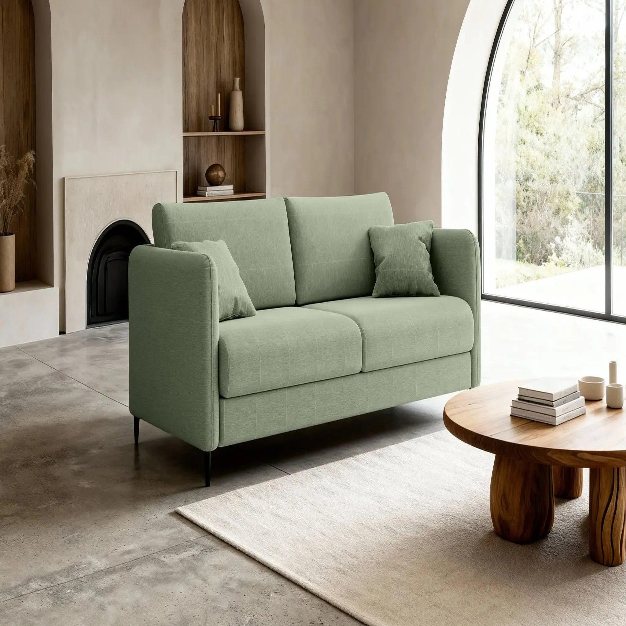 Voir la diapositive 2 : CASANOVA PARIS Vicky ii - canapé droit convertible tissu lisse 2 places