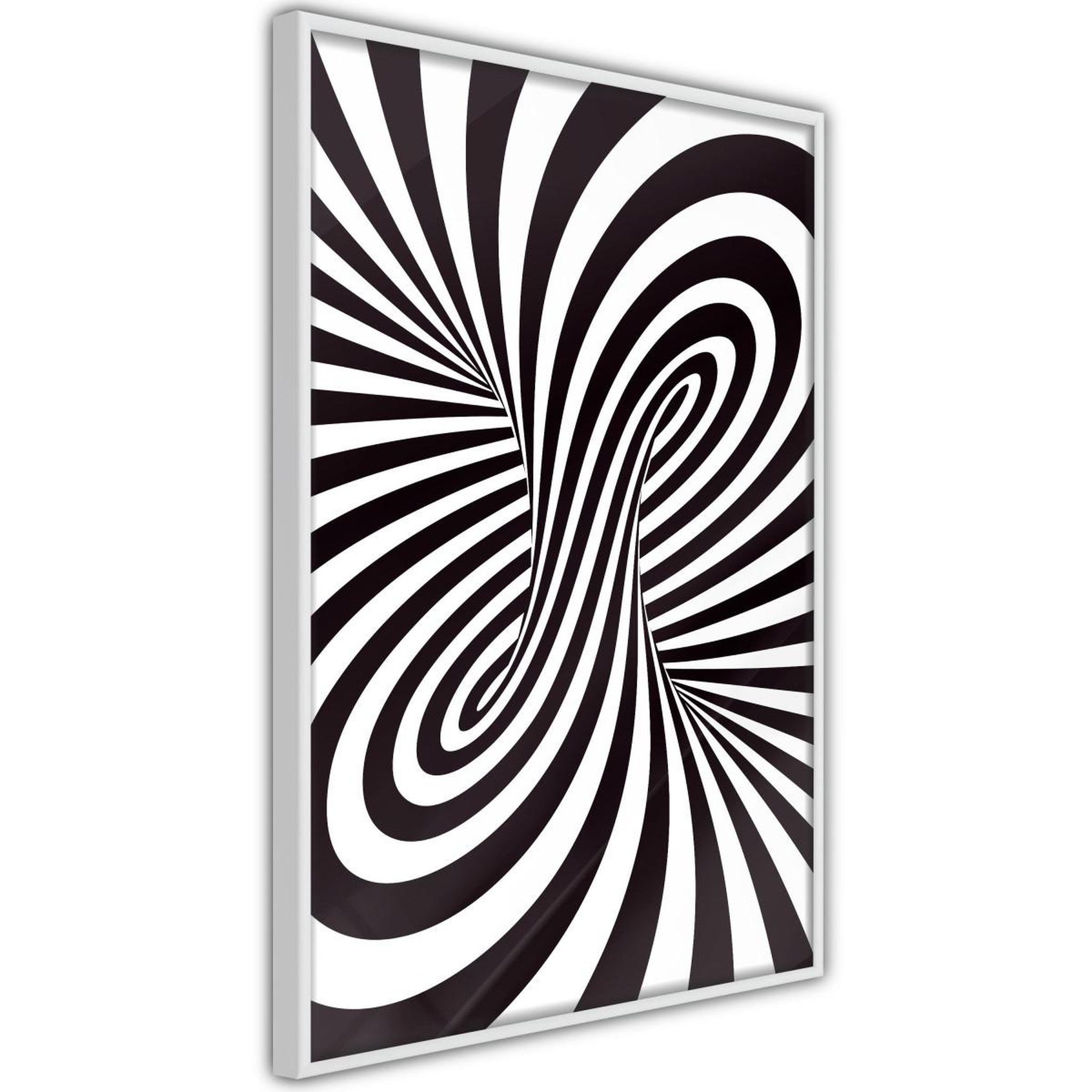 Paris Prix Affiche Murale Encadrée  Black and White Swirl