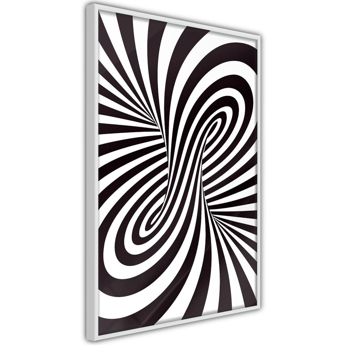 Paris Prix Affiche Murale Encadrée  Black and White Swirl