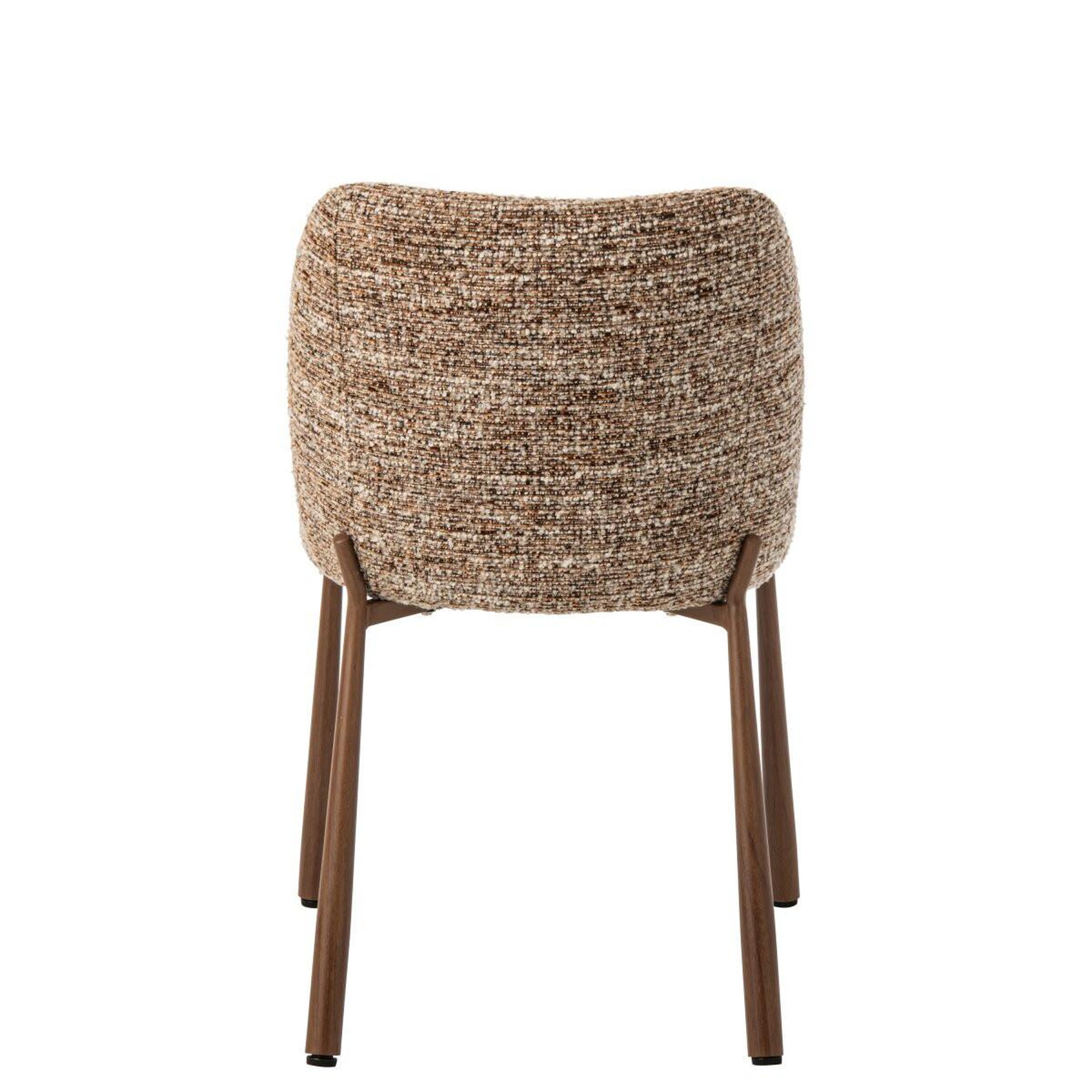 Voir la diapositive 4 : J-LINE Chaise design en tissu  thilde  73cm marron