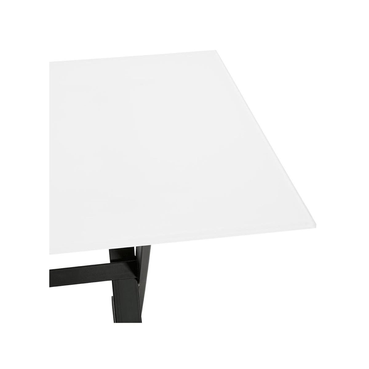 Paris Prix Table Design en Verre  Trinidad  160cm Blanc