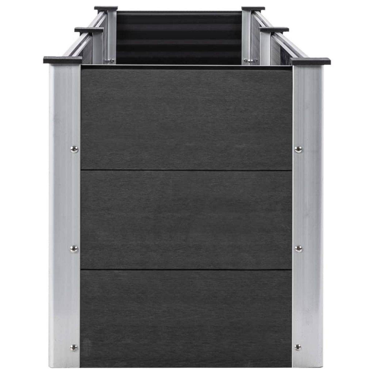 VIDAXL Lit sureleve de jardin 250x50x54 cm WPC Gris