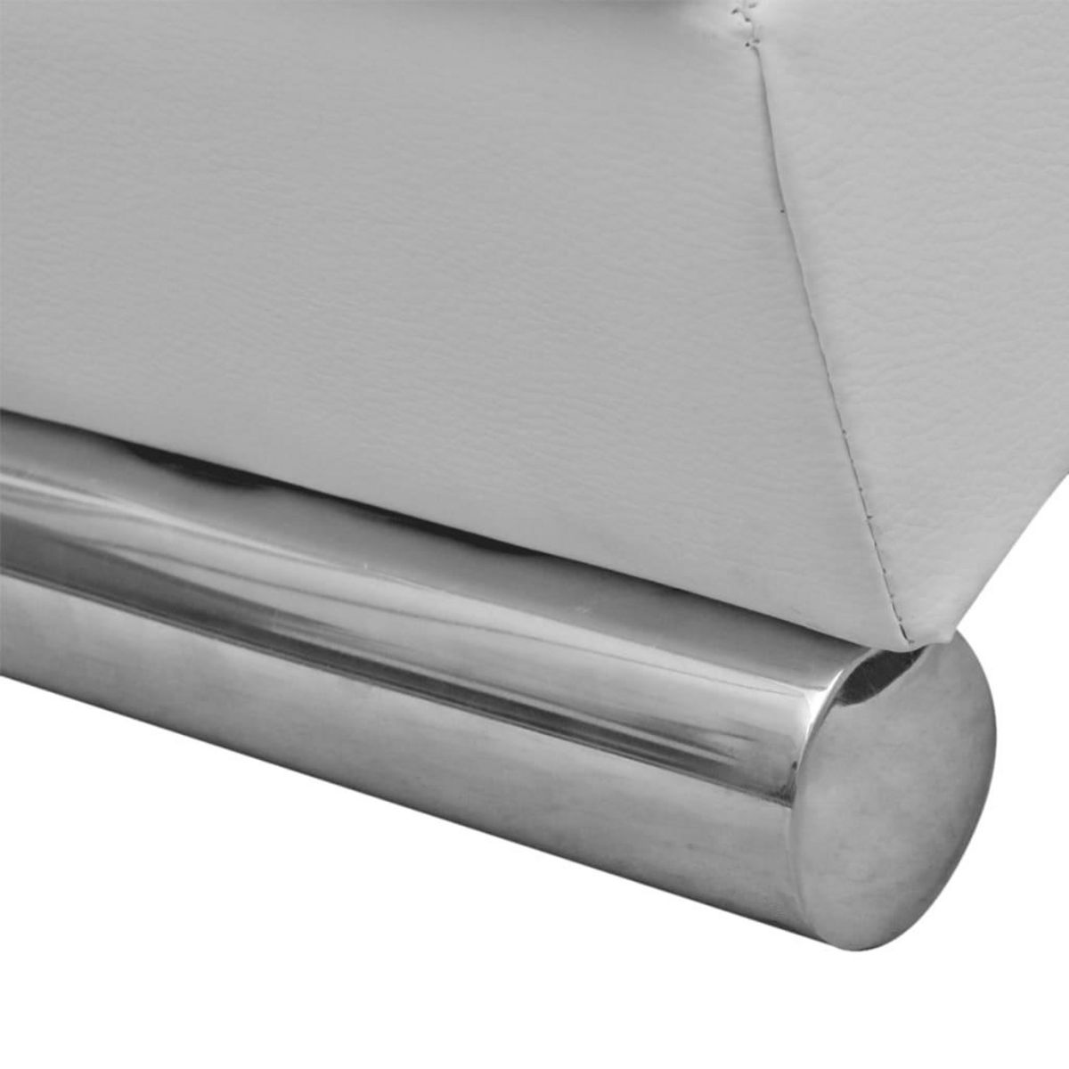 VIDAXL Chaise longue Blanc Similicuir