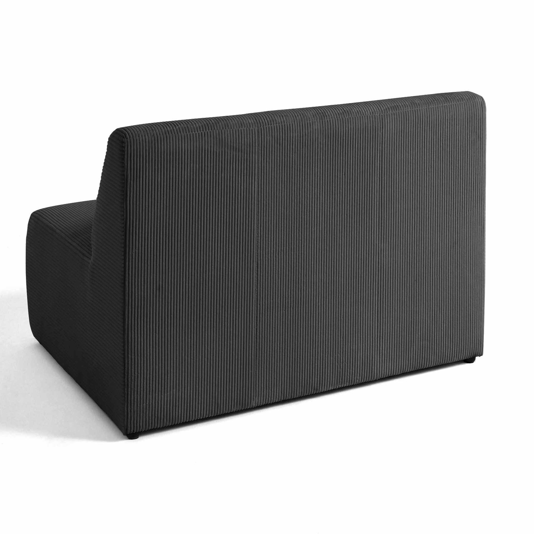 Voir la diapositive 4 : LISA DESIGN Onyx - canapé droit 2 places - en velours côtelé