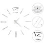 Voir la diapositive 1 : VIDAXL Horloge murale 3D Design moderne 100 cm XXL Argente