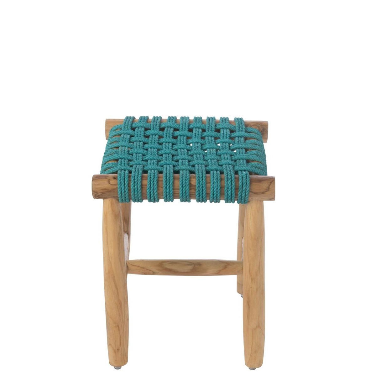 Paris Prix Tabouret en Teck  Erin  45cm Turquoise