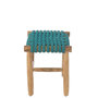 Voir la diapositive 3 : Paris Prix Tabouret en Teck  Erin  45cm Turquoise