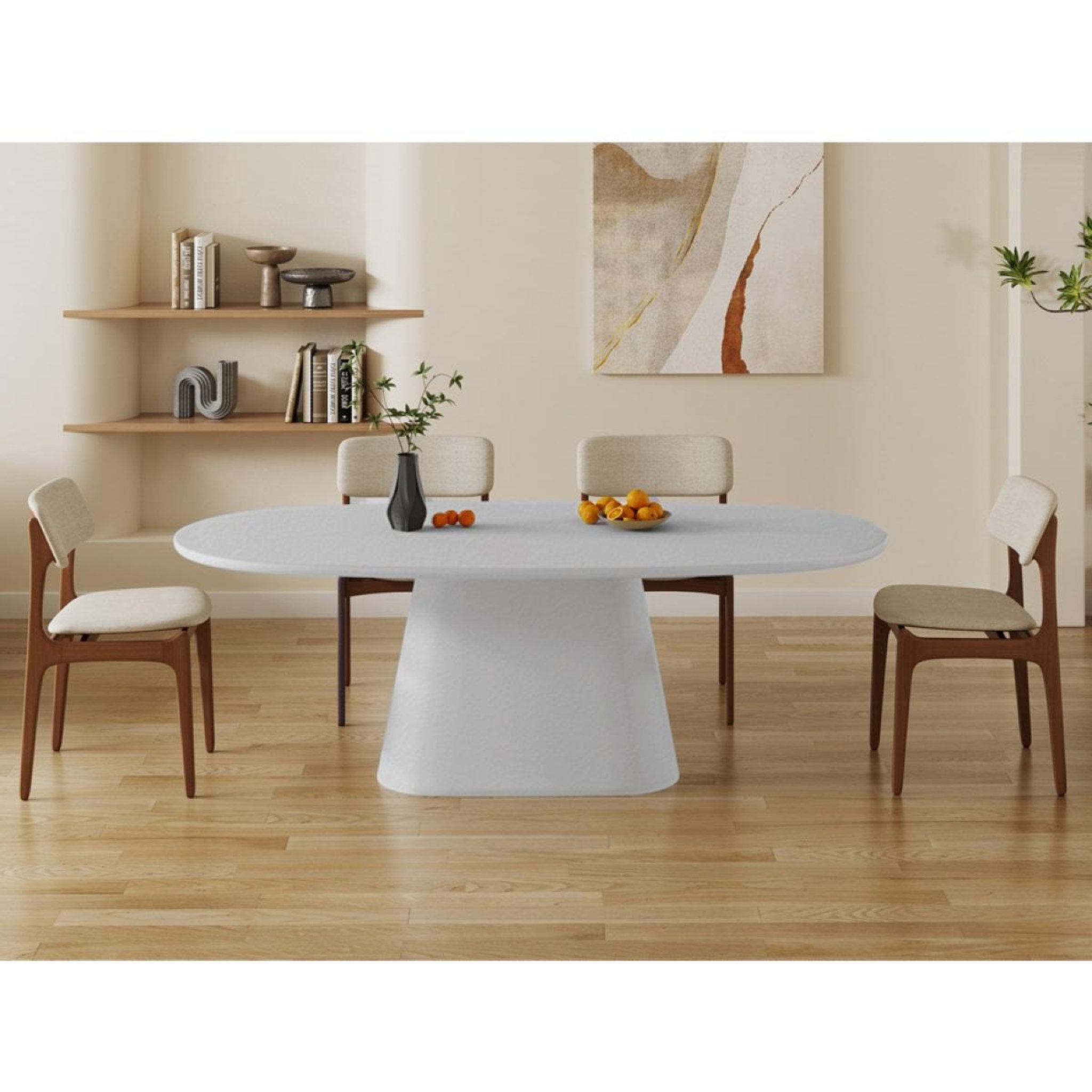 Voir la diapositive 4 : JLC KREATION Table à manger ovale organique 220cm RITA