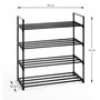Voir la diapositive 5 : Paris Prix Étagère à Chaussures  4 Niveaux  74cm Noir