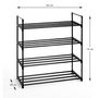 Voir la diapositive 5 : Paris Prix Étagère à Chaussures  4 Niveaux  74cm Noir