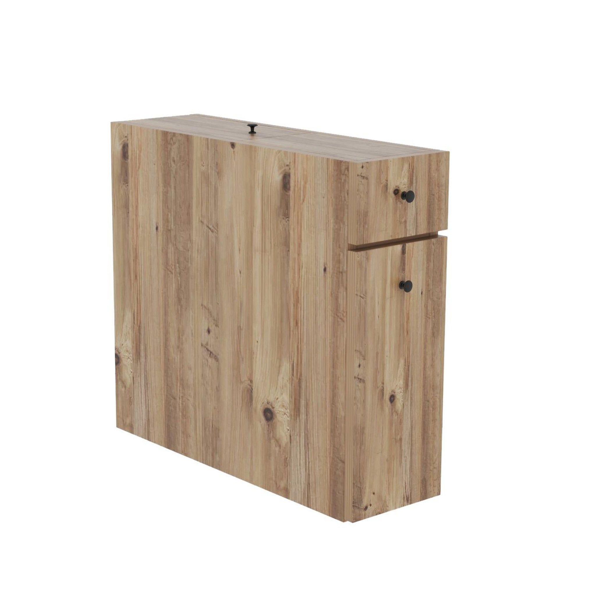 Voir la diapositive 5 : TOILINUX Rangement de salle de bain compact 2 tiroirs et une porte