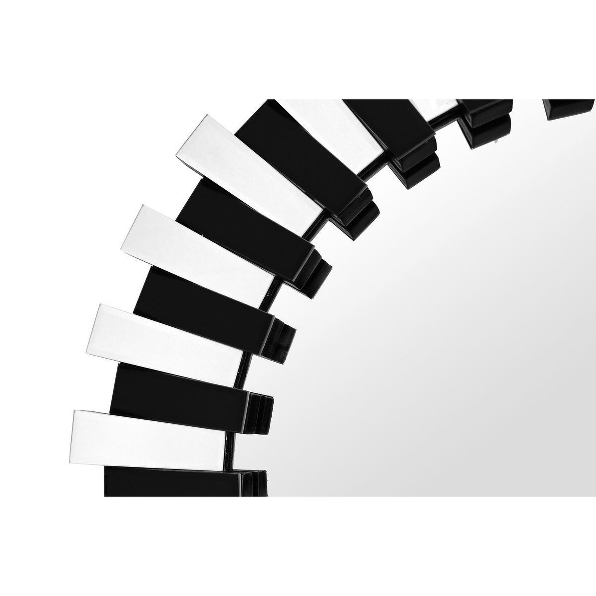 Voir la diapositive 3 : Paris Prix Miroir Mural Design  Apollon  80cm Argent & Noir
