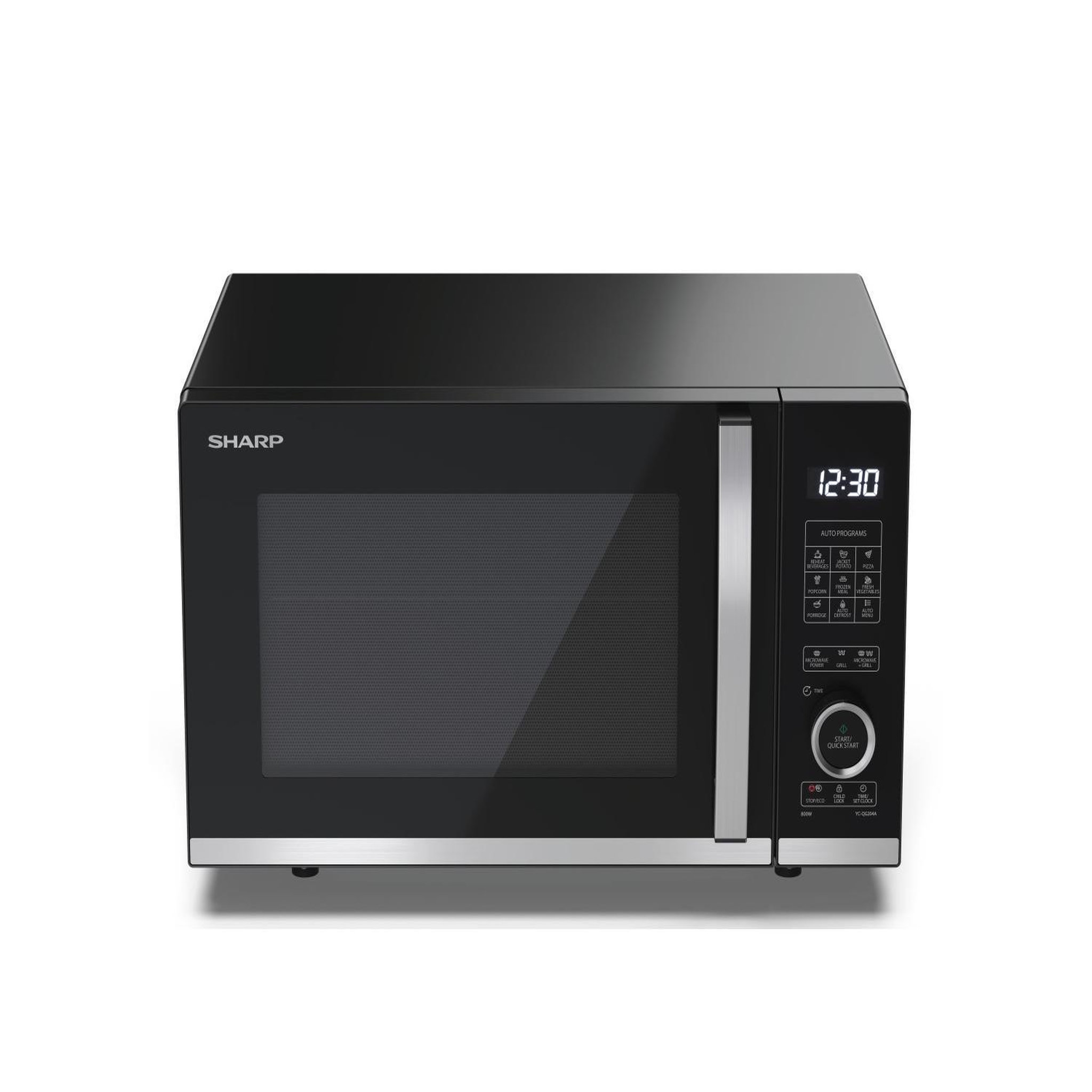 Voir la diapositive 3 : Sharp Four à micro-ondes sharp yc-qg204ae-b surface plane micro-ondes avec gril 20 l 800 w noir