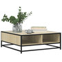 Voir la diapositive 4 : VIDAXL Table basse chene sonoma 80x80x30 cm bois d'ingenierie et metal