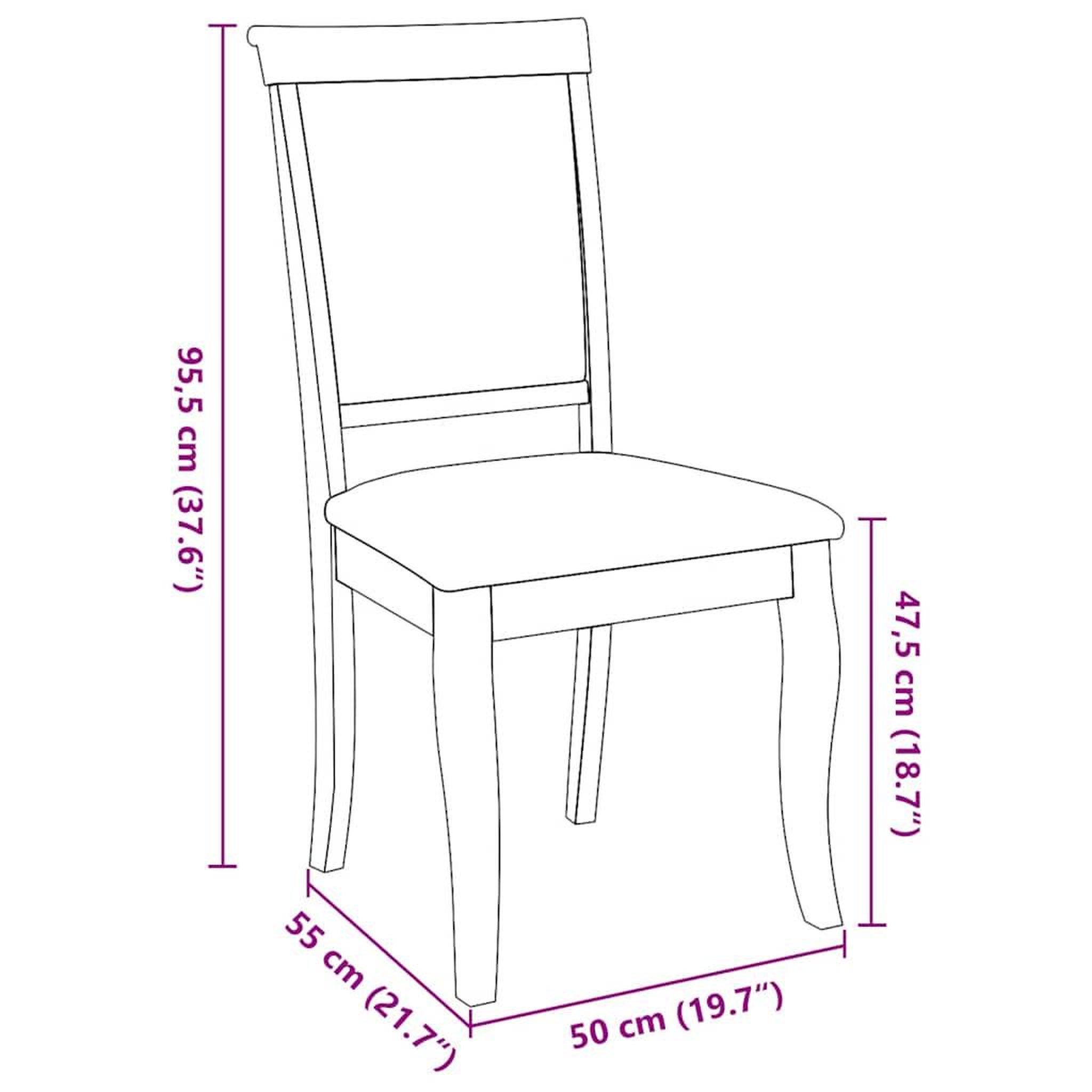 Voir la diapositive 6 : VIDAXL Chaises a manger coussins 2 pcs marron bois massif caoutchouc