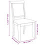 Voir la diapositive 6 : VIDAXL Chaises a manger coussins 2 pcs marron bois massif caoutchouc