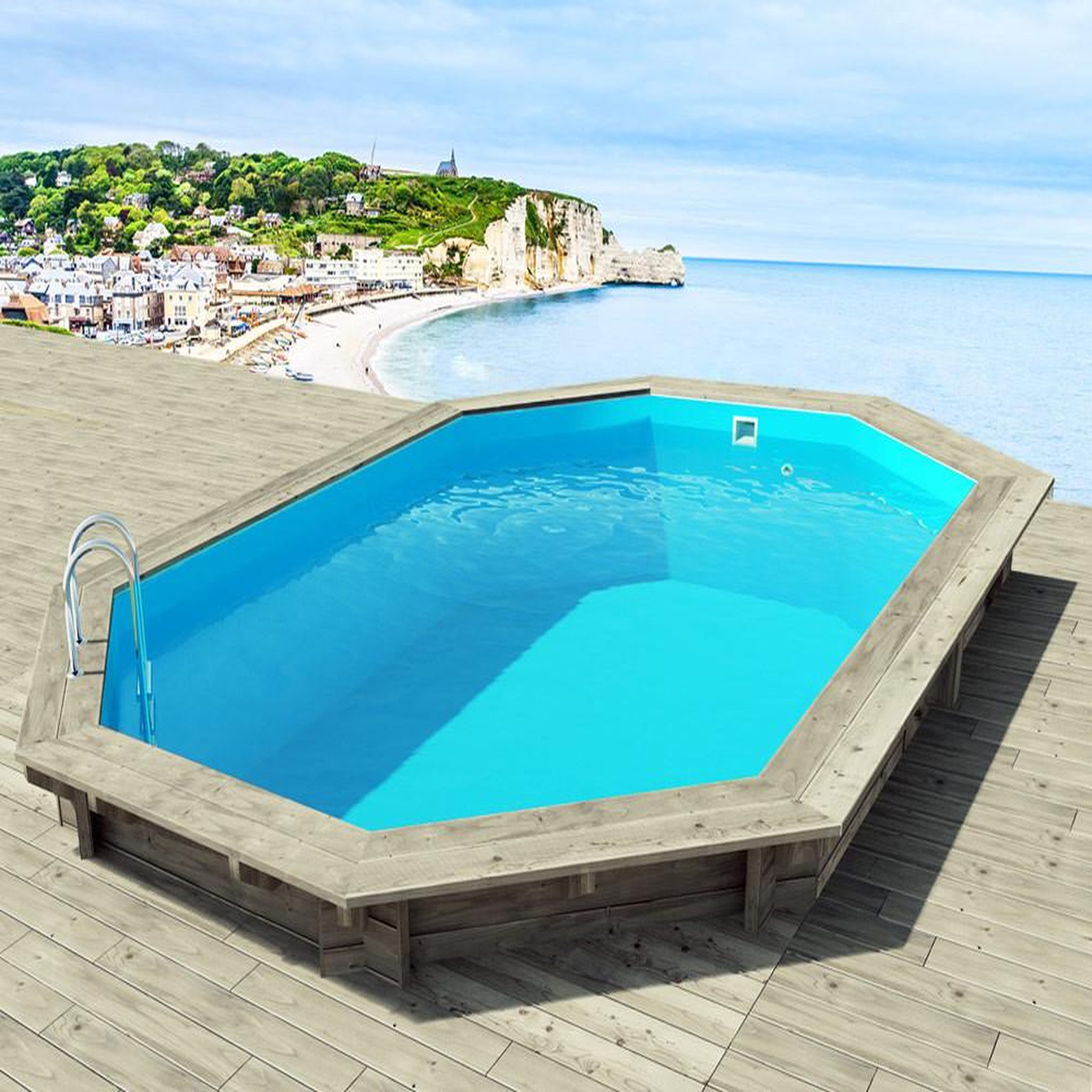 Habitat et Jardin Piscine bois   brazilia 120    5.86 x 3.86 x 1.20 m