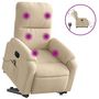 Voir la diapositive 2 : VIDAXL Fauteuil inclinable de massage electrique creme
