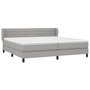 Voir la diapositive 3 : VIDAXL Sommier a lattes de lit avec matelas Gris clair 200x200cm Tissu