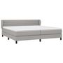 Voir la diapositive 3 : VIDAXL Sommier a lattes de lit avec matelas Gris clair 200x200cm Tissu