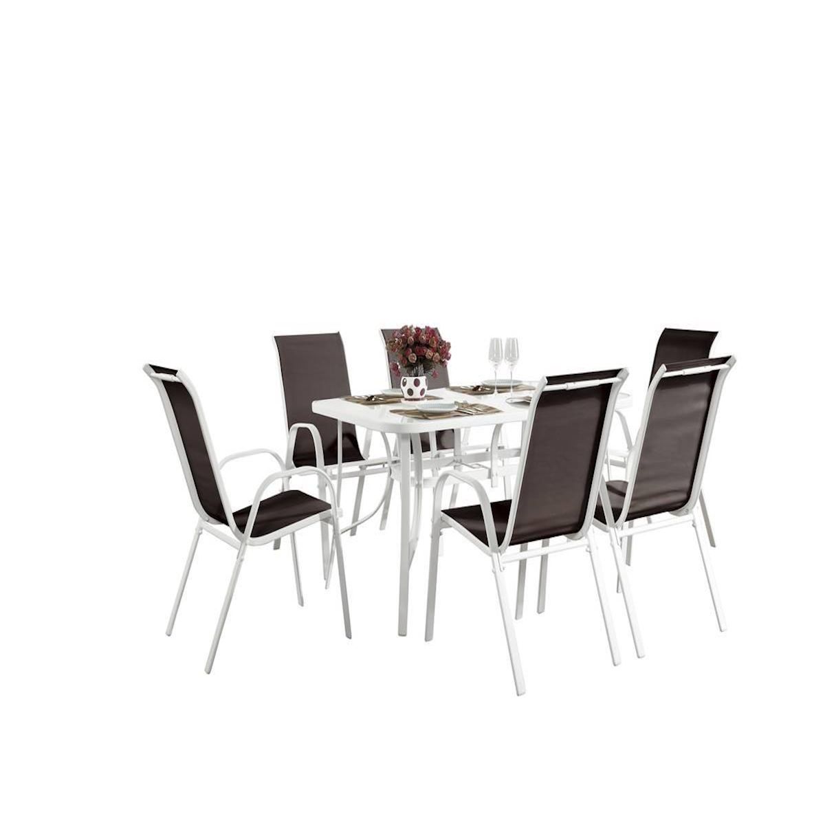 Habitat et Jardin Salon de jardin en textilène  Cordoba  - Phoenix - Taupe