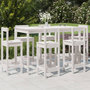 Voir la diapositive 1 : VIDAXL Ensemble de bar de jardin 7 pcs blanc bois de pin massif