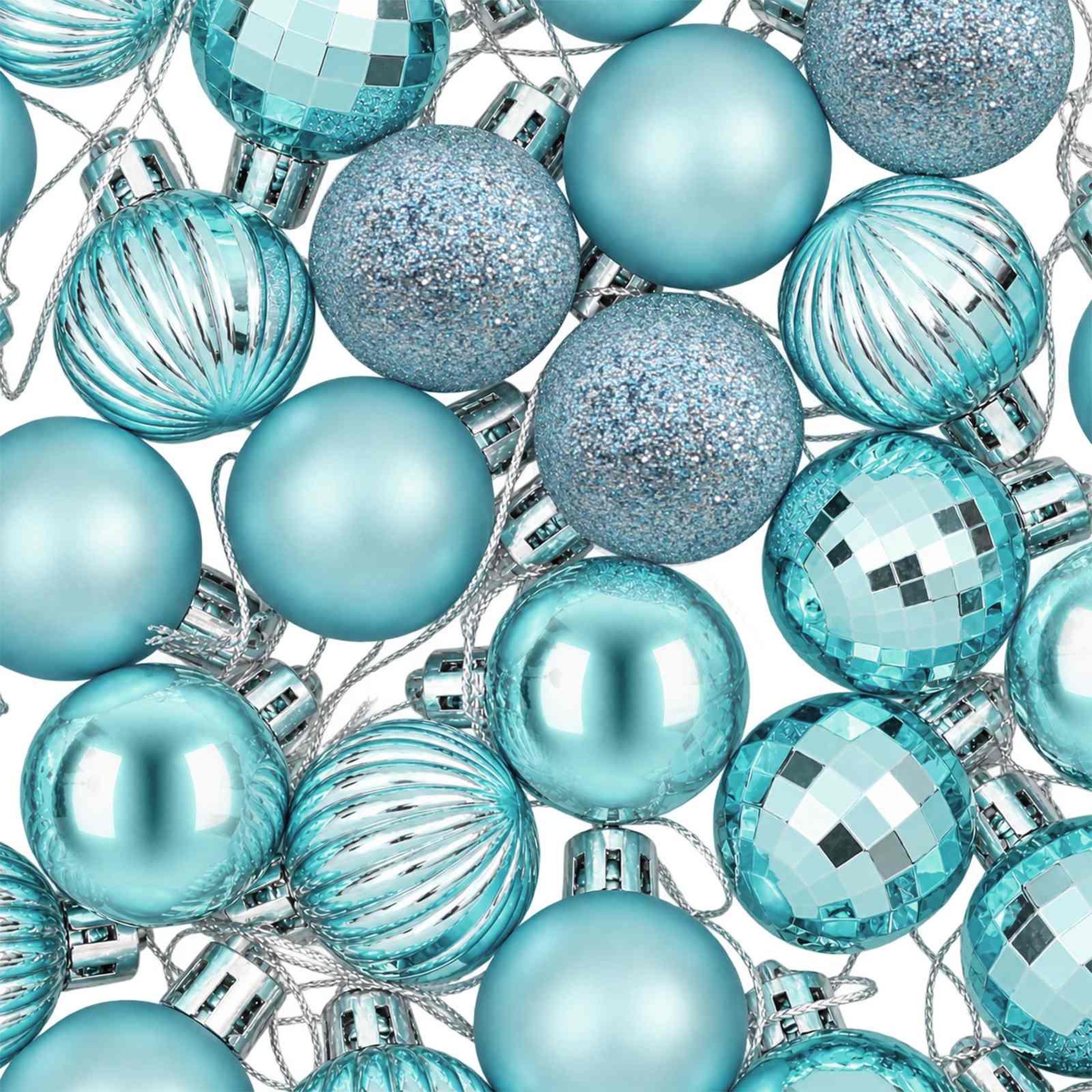 Voir la diapositive 6 : VIDAXL Ensemble de boules de Noël 150 pc Turquoise Diam. 3 cm