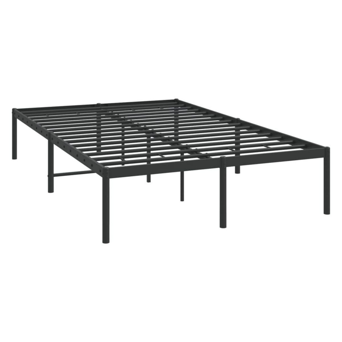 VIDAXL Cadre de lit metal sans matelas noir 120x190 cm
