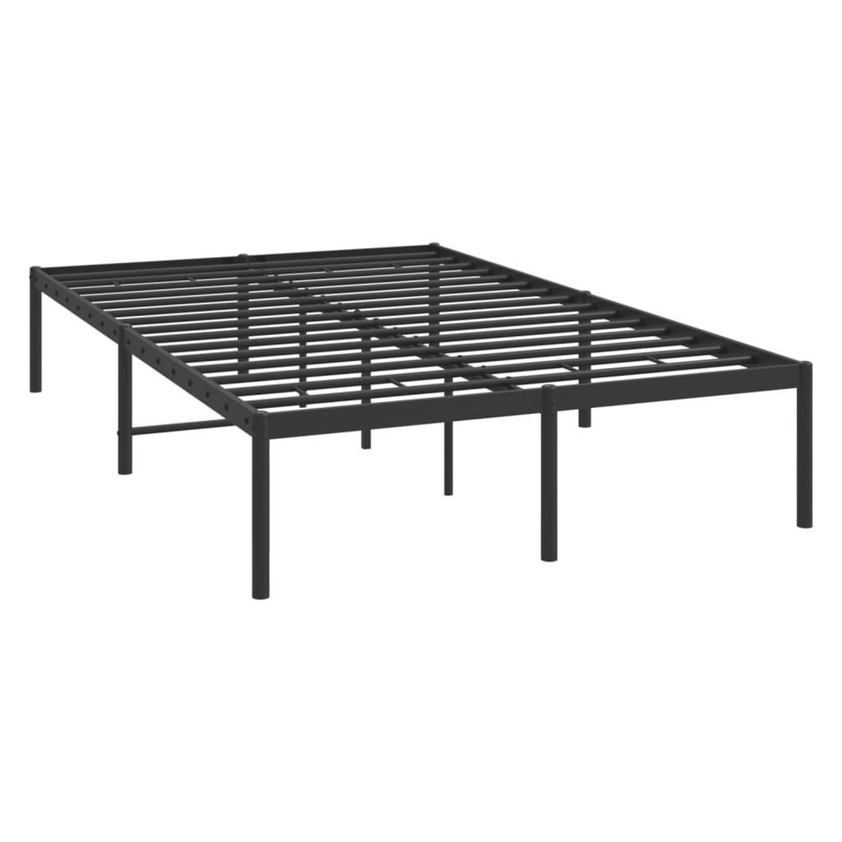 VIDAXL Cadre de lit metal sans matelas noir 120x190 cm