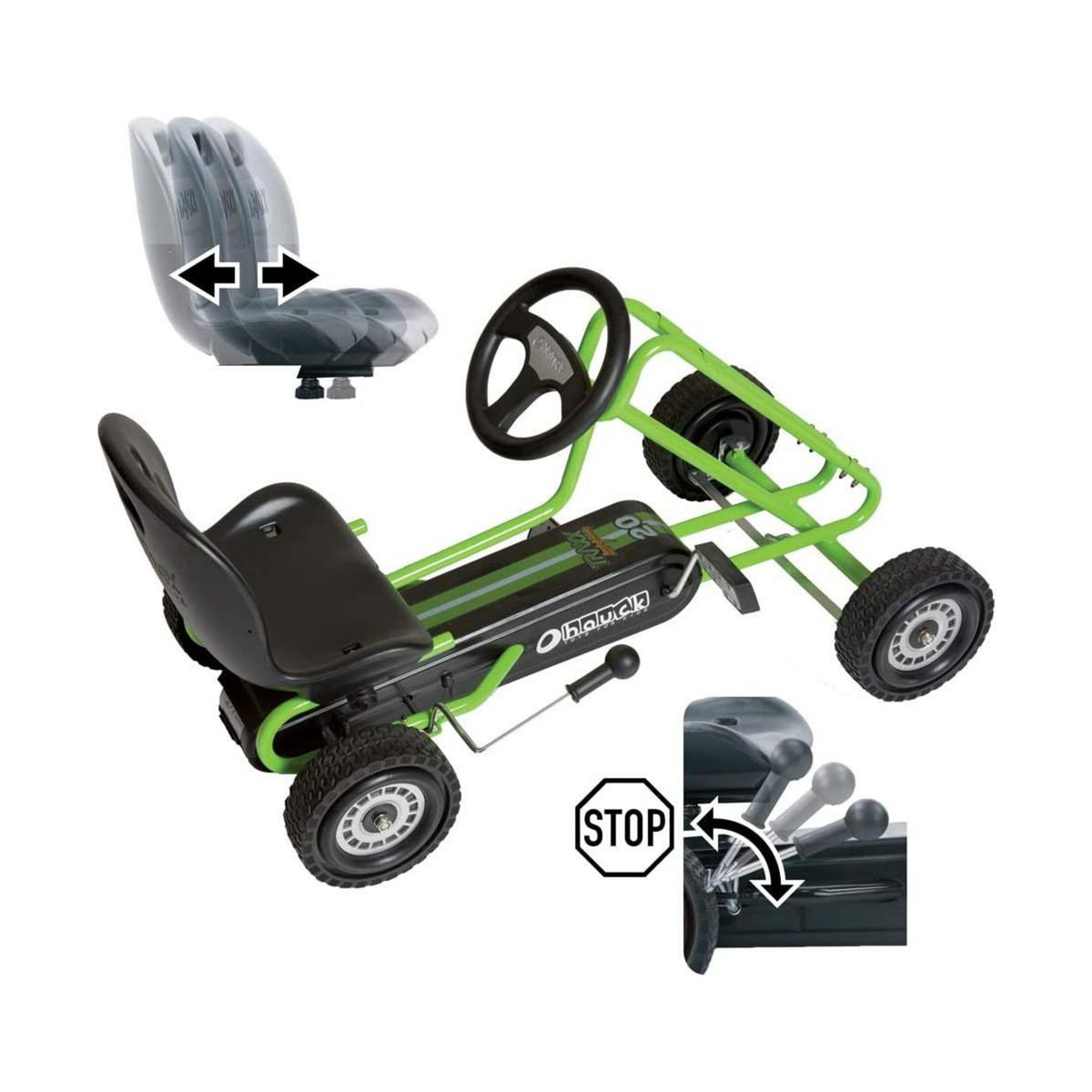 HAUCK Voiture à Pédales Vert Lightning