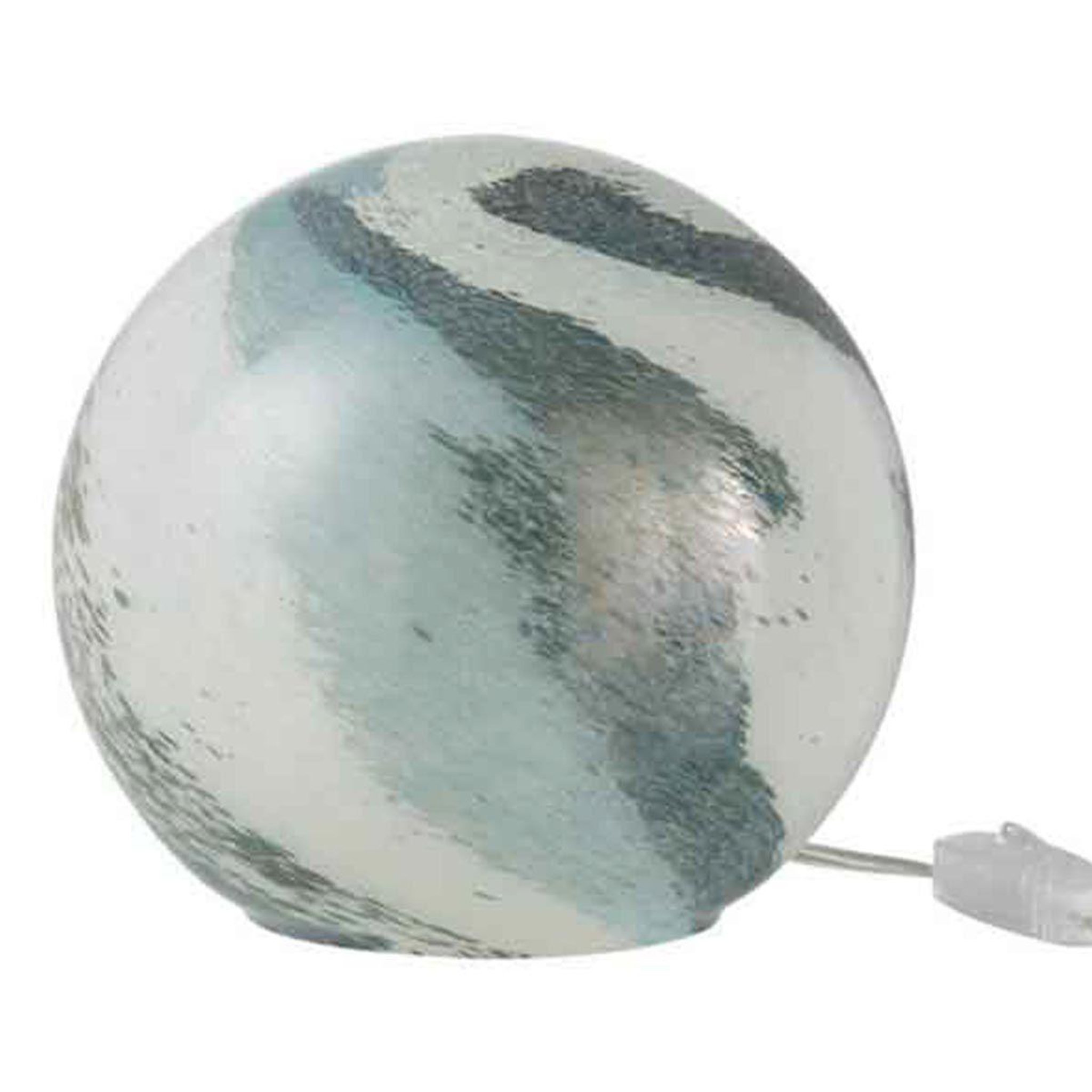Voir la diapositive 2 : J-LINE Lampe à poser ronde  dany  19cm bleu vert