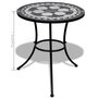Voir la diapositive 5 : VIDAXL Table de bistro Noir et blanc 60 cm Mosaïque