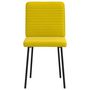 Voir la diapositive 4 : VIDAXL Chaises a manger lot de 4 jaune velours